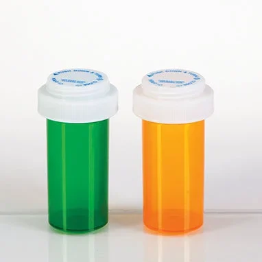 Health Care Logistics VIAL, 13DRAM AMBER W/REVERSIBLE CAP (275/PK) – 19483
