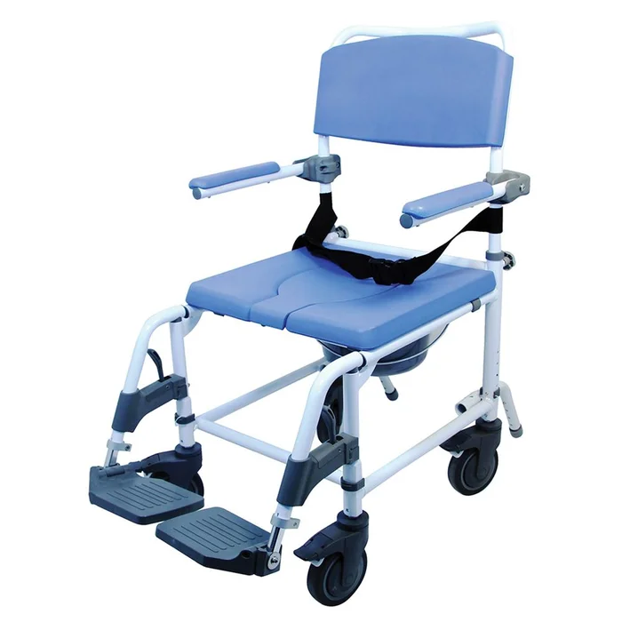 Healthline EZee Life Aluminum Shower-Commode Chair Ezee Life Aluminum-Shower Commode Chair, Std., 20″ Seat – 713399
