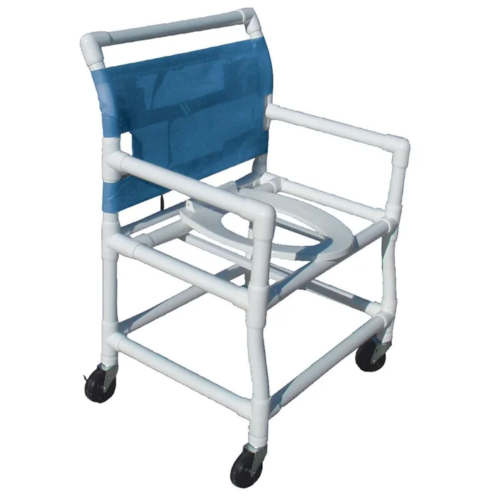Healthline Shower Commode Chair Extra Wide Shower Chair, Mauve – 77810/MAU/NA