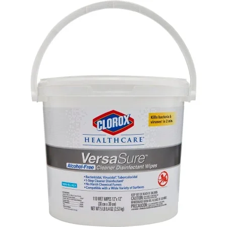 Healthlink Clorox Healthcare VersaSure Surface Disinfectant Cleaner Quaternary Based Wipe 110 Count Pail Disposable Scented – 31759