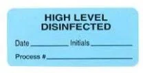 Healthmark Industries Pre-Printed Label Communication Fill In HIGH LEVEL DISINFECTED Date_____Initials_____Process#_____ 1 X 2-1/4 Inch – DC-100214-71-BL