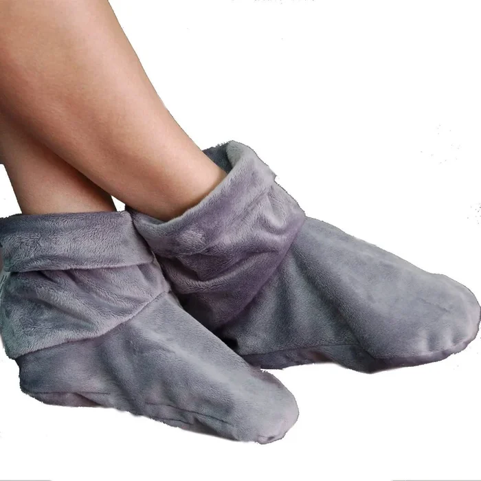 Heated Microwaveable Foot Booties – Herbal Hot/Cold Deep Penetrating Herbal Aromatherapy