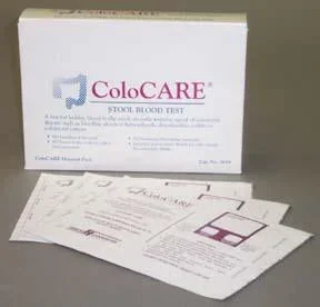 Helena Laboratories ColoCare Office Pack Rapid Test Kit Colorectal Cancer Screening Fecal Occult Blood Test (FOBT) Stool Sample Non-CLIA Waived 50 Tests – 5651