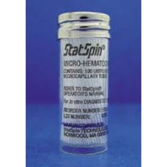 Hemocue StatSpin Capillary Blood Collection Tube Micro-hematocrit Ammonium Heparin Additive 40 mm Length 9 µL Red Stripe Without Closure Glass Tube