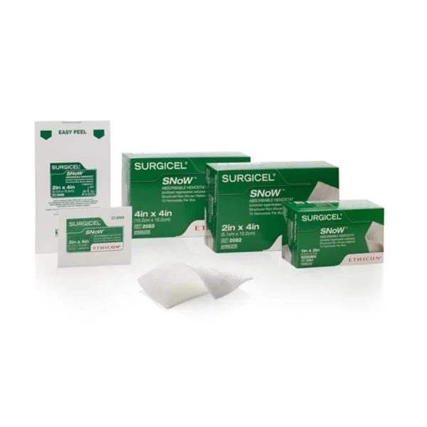 Hemostat Surgicel SNoW 1×2″ Fabric 10/Ca