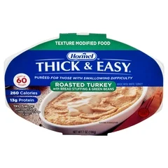 Hormel Health Labs Puree Thick & Easy Purees 7 oz. Tray Turkey with Stuffing / Green Beans Flavor Ready to Use Puree Consistency, 1/EA