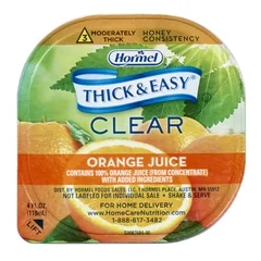 Hormel Health Labs Thick & Easy® Clear Thickened Beverage, Orange Juice, 4 oz., Honey Consistency, 24EA/CS