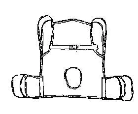Hoyer 1-Piece Commode Sling with Positioning Strap Hoyer 1-Piece Commode Sling With Positioning Strap, Large – 77511