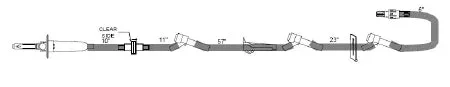 ICU Medical Administration Set 15 Drops / mL Drip Rate 115 Inch Tubing 3 Ports – B3200