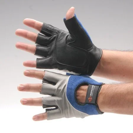 Impacto Protective Products IMPACTO Impact Glove Half Finger Large Black / Blue / Gray Hand Specific Pair – 400-00-L