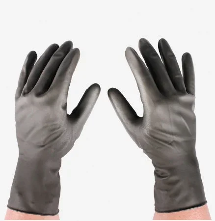Infab Inc Revolution Radiation Reducing Glove Size 7.5 Sterile Pair Lead Standard Cuff Length Fully Textured Black Not Chemo Approved – 700175