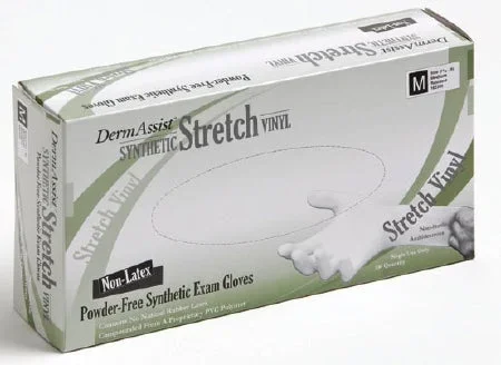 Innovative Healthcare Corporation DermAssist Exam Glove Large NonSterile Stretch Vinyl Standard Cuff Length Smooth Ivory Not Chemo Approved – 162300