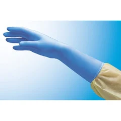 Innovative Healthcare Corporation Exam Glove NitriDerm EC Large Sterile Pair Nitrile Extended Cuff Length Smooth Blue Chemo Tested, 50 EA/BX