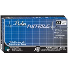 Innovative Healthcare Corporation Exam Glove Pulse Nitrile x-Large NonSterile Nitrile Standard Cuff Length Textured Fingertips Aqua Blue Chemo Tested, 2000 EA/CS