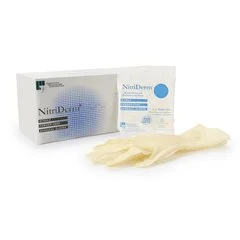 Innovative Healthcare Corporation Surgical Glove NitriDerm Size 6.5 Sterile Nitrile Standard Cuff Length Fully Textured White Chemo Tested, 50 EA/BX