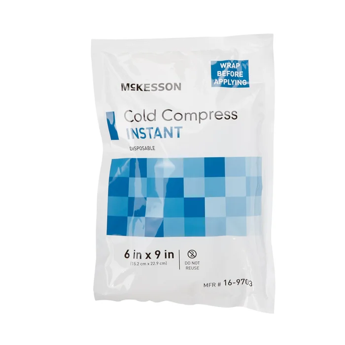 Instant Cold Pack McKesson General Purpose 6 X 9 Inch Plastic / Calcium Ammonium Nitrate / Water Disposable