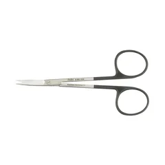 Integra Lifesciences Iris Scissors Miltex SuperCut 4-1/2 Inch Length OR Grade German Stainless Steel NonSterile Finger Ring Handle Curved Blade Sharp Tip / Sharp Tip, 1/EA