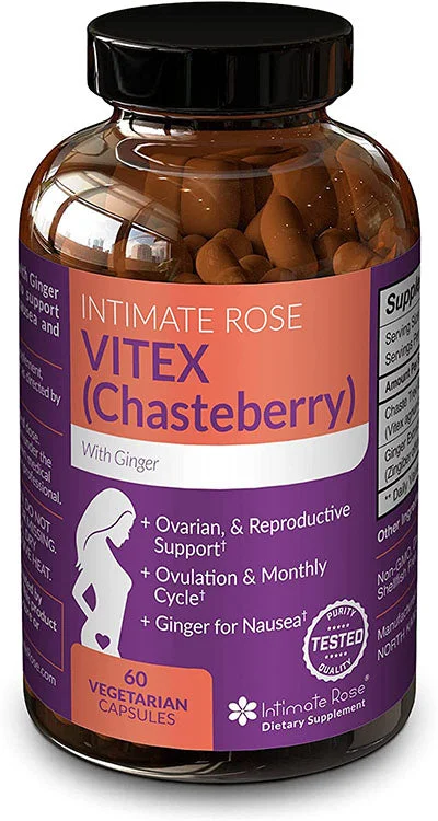 Intimate Rose, Vitex (Chasteberry) with Added Ginger, 30 Day Supply (60 Capsules) – 13-4244