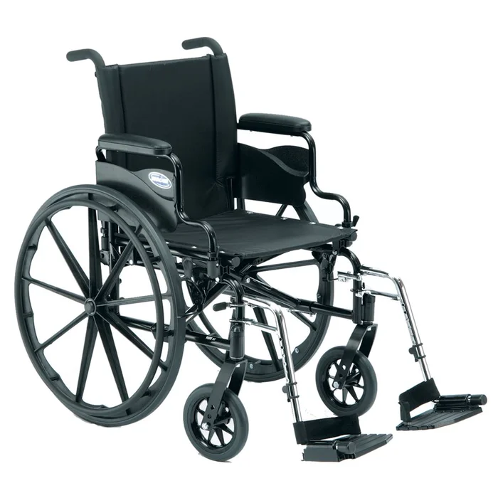 Invacare 9000XT Wheelchair 9000XT, Desk Length Fixed Hgt. Arms, Footrests, 18″W – 74780/NA/18W