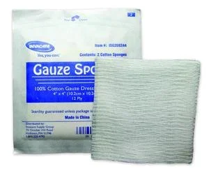 Invacare Supply Group Ritmed Gauze Sponge 4″ x 4″ 12-Ply – Pair