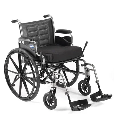 Invacare Tracer IV Bariatric Wheelchair Heavy Duty Desk Length Arm Padded, Removable Arm Style Mag Wheel Midnight Blue 20 Inch Seat Width 350 lbs. Weight Capacity – T420RDAP