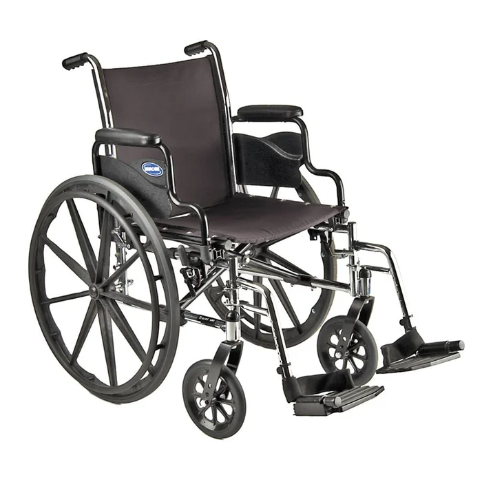 Invacare Tracer SX5 Wheelchair Tracer SX5, 20″x16″ w/Flip Back Fixed Height Full Arms – 713178