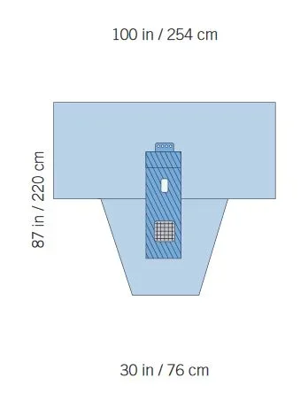 Invenio Healthcare SteriGuard Urological Drape Cystocopy Drape with Attached Leggings 100 W X 30 W X 87 L Inch Sterile – I80-03101G-S