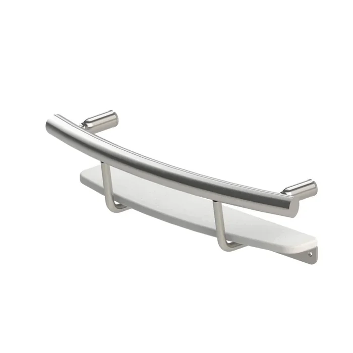 Invisia Modern Shampoo Shelf with Fall Prevention Grab Bar