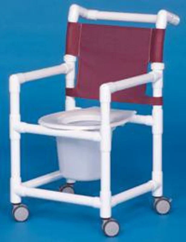 IPU IPU Commode / Shower Chair ipu PVC Frame Mesh Back 22 Inch Height – VL OF20 P 500 BLUE