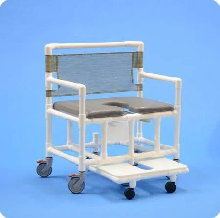 IPU IPU Commode / Shower Chair ipu PVC Frame Mesh Back 24 Inch Height – VL OF20 P 700FR