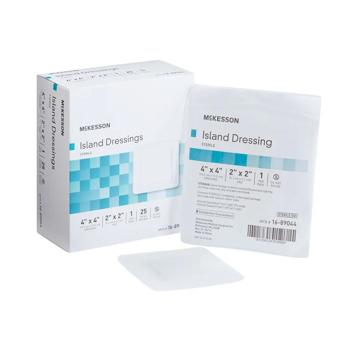 Island Dressing McKesson 4 X 4 Inch Square Sterile