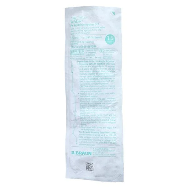 IV Administration Set 3 Sfln Splt Sptm Inj Sites: 88″, 30″,6″ 15Drp 20mL 50/Ca