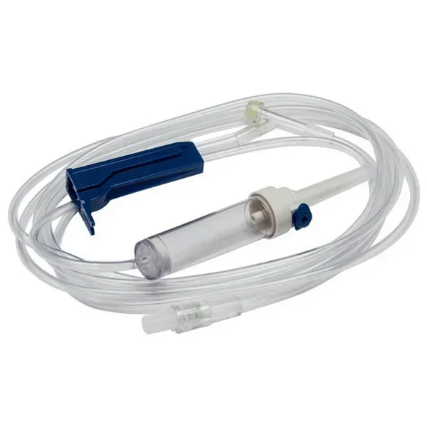 IV Administration Set 60 Drop (2) Y-Port Injection Sites, Rotating Luer Lock Adapter, 78″ Length