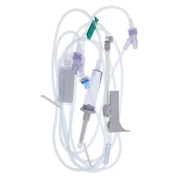 IV Pump Set Infusomat Pump 2 Ports 15 Drops / mL Drip Rate 0.2 Micron Filter 120 Inch Tubing Solution 24/Ca