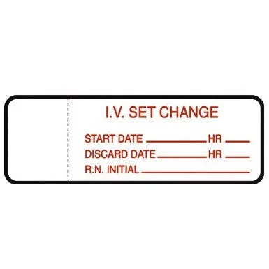 IV Set Change Labels 1000/Roll