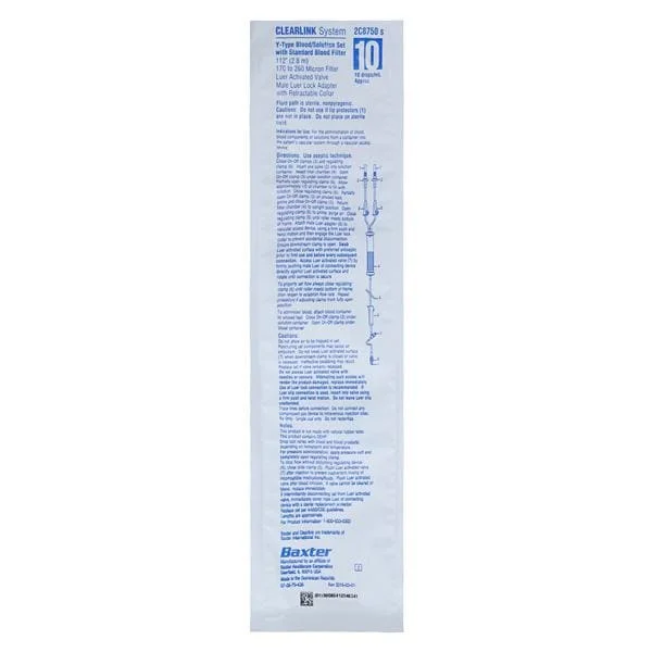 IV Solution/Blood Set 10 Drops/mL 112″ Y-Injection Site M LL Adptr 48/Case
