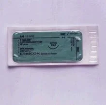 J & J Healthcare Systems Ethilon Suture with Needle Nonabsorbable Uncoated Undyed Suture Monofilament Nylon Size 3-0 18 Inch Suture 1-Needle 22 mm Length 1/2 Circle Reverse Cutting Needle – 642G