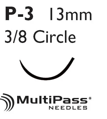 J & J Healthcare Systems Mersilene Suture with Needle Nonabsorbable Uncoated White Suture Braided Polyester Size 4-0 18 Inch Suture 1-Needle 13 mm Length 3/8 Circle Reverse Cutting Needle – R691G