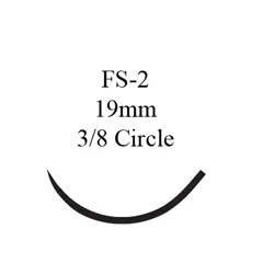 J & J Healthcare Systems Nonabsorbable Suture with Needle Prolene Polypropylene FS-2 3/8 Circle Reverse Cutting Needle Size 5 – 0 Monofilament, 12 EA/BX