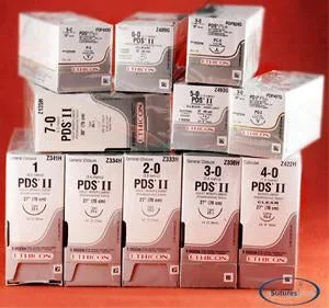 J & J Healthcare Systems PDS II Suture with Needle Absorbable Uncoated Clear Suture Monofilament Polydioxanone Size 3-0 27 Inch Suture 1-Needle 24 mm Length 3/8 Circle Reverse Cutting Needle – Z442H