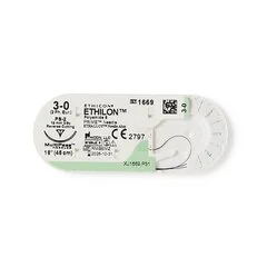 J & J Healthcare Systems suture with needle Ethilon Nonabsorbable Uncoated Black Suture Monofilament Nylon Size 3-0 18 Inch Suture 1-Needle Size 3 – 0 3/8 Circle Reverse Cutting Needle, 12/DZ, 3DZ/BX - Image 2