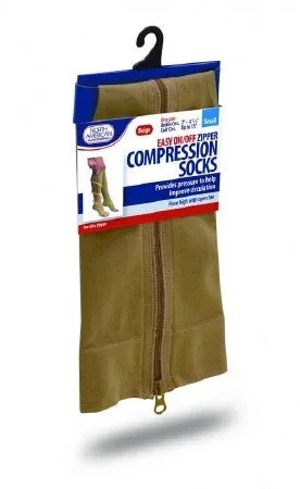 Jobar International North American Health and Wellness Compression Socks Knee High Small Beige Open Toe – JB6963S-BGE