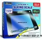 Jobar Talking Scale 15″ L x 12″ x 1″ H Platform, 550 lb Weight Capacity, 8mm Tempered Glass