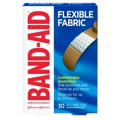 Johnson & Johnson Adhesive Strip Band-Aid® Flexible Fabric 3/4 X 3 Inch Fabric Rectangle Tan Sterile