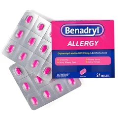 Johnson & Johnson Allergy Relief Benadryl 25 mg Strength Tablet 24 per Box, 576 EA/CS