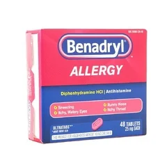 Johnson & Johnson Allergy Relief Benadryl® 25 mg Strength Tablet 48 per Box