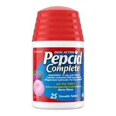 Johnson & Johnson Antacid Pepcid® Complete 800 mg – 165 mg – 10 mg Strength Chewable Tablet 25 per Bottle