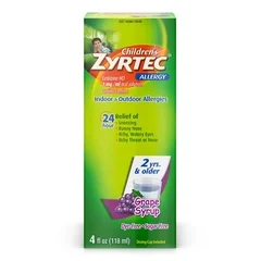 Johnson & Johnson Children’s Allergy Relief Zyrtec® 1 mg / 1 mL Strength Solution 4 oz.
