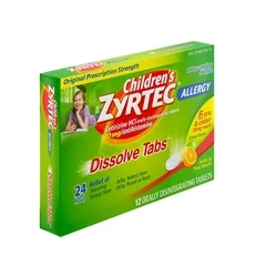 Johnson & Johnson Children’s Allergy Relief Zyrtec® 10 mg Strength Tablet 12 per Box