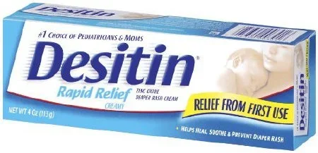 Johnson & Johnson Consumer Desitin Rapid Relief Diaper Rash Treatment 4 oz. Tube Scented Cream – 10074300003013